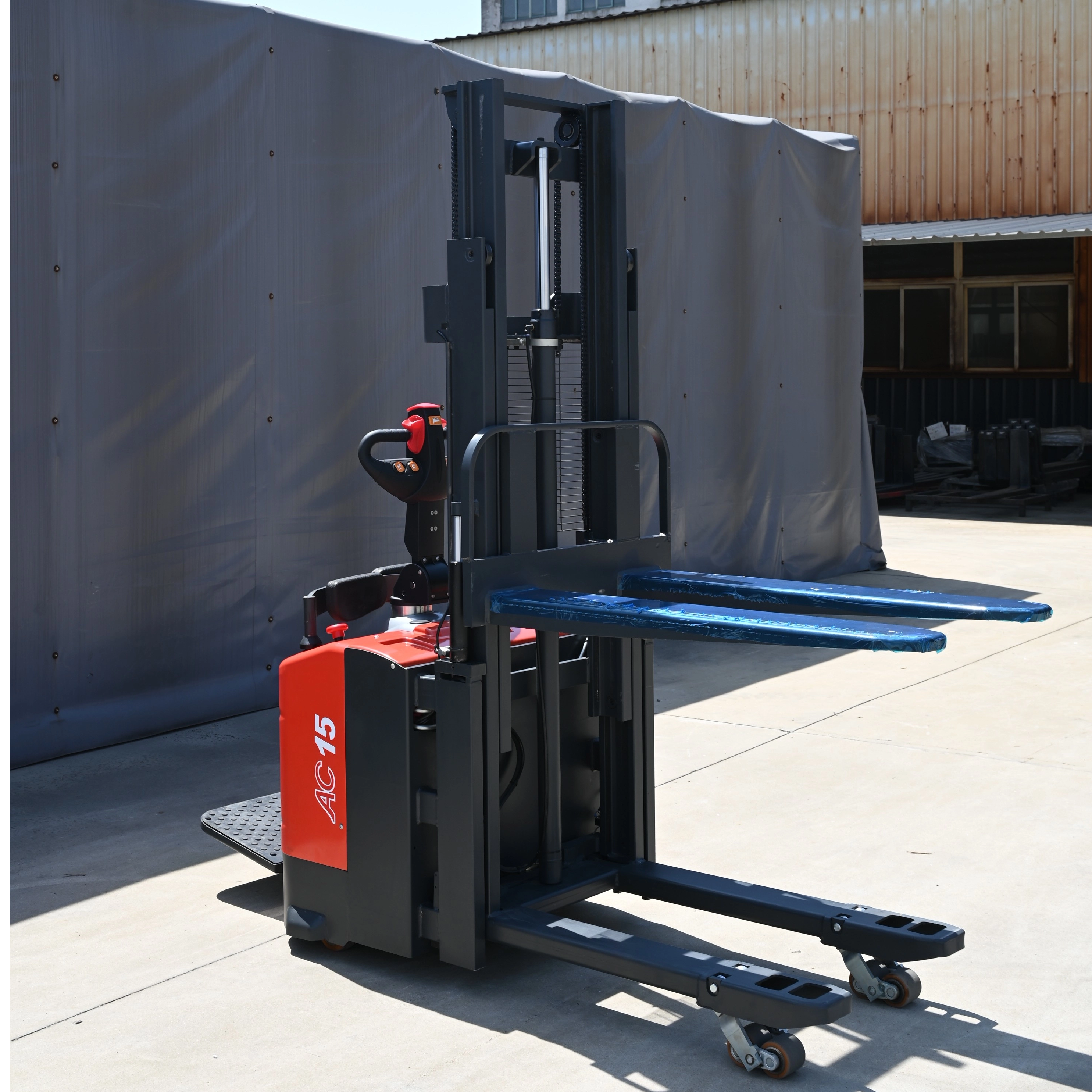 Everlift 1.5T 3-3,5 m Stand-on Truck-on Double Lift Electric Electric Self Load Louing Pallet Pallet Forklift 