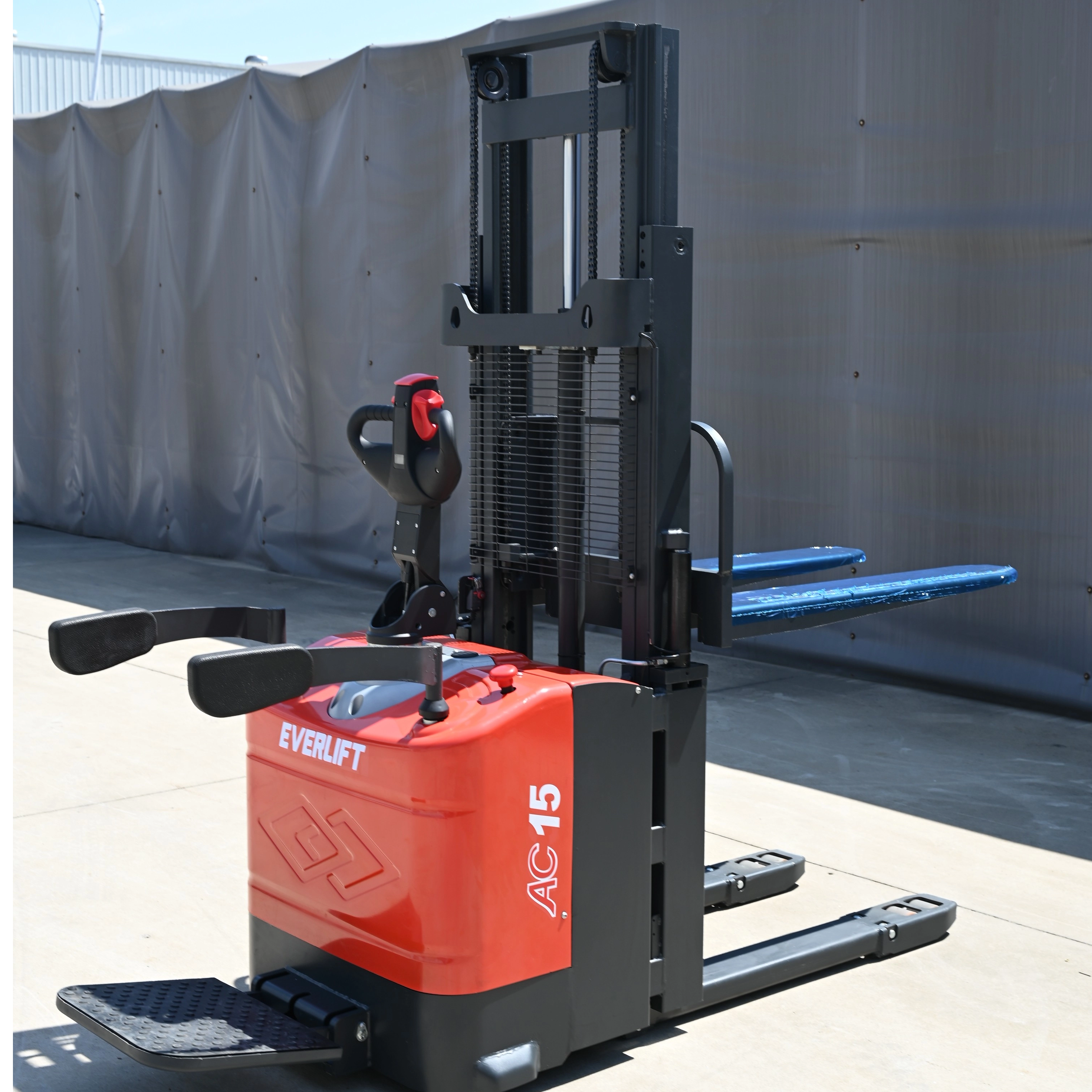 Everlift 1.5T 3-3,5 m Stand-on Truck-on Double Lift Electric Electric Self Load Louing Pallet Pallet Forklift 