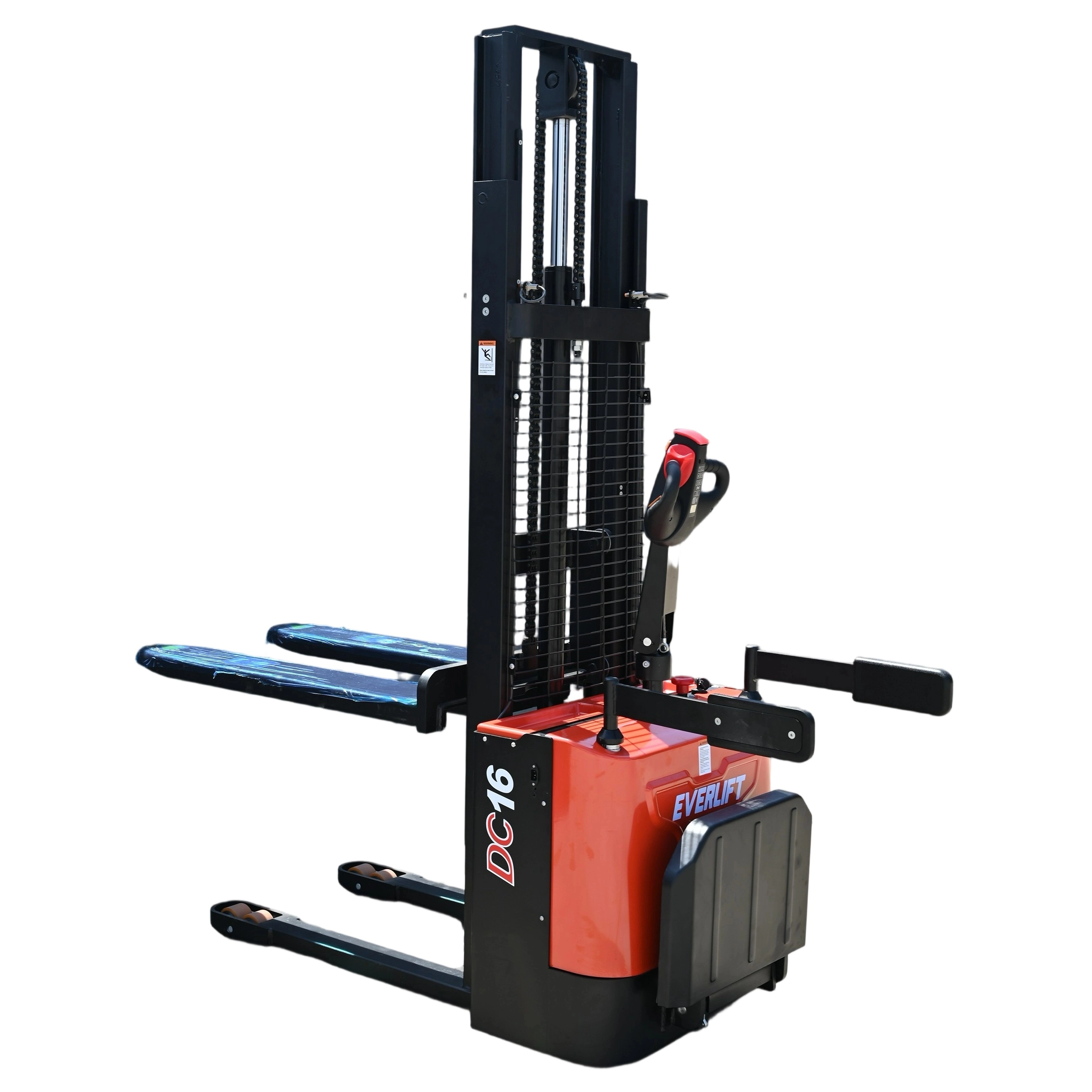 Everlift 1500kg 2000kg 3M Palette Battery Power Stacklift Forklift avec support sur la plate-forme pédale